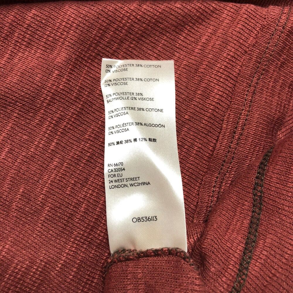 NWT Free People Small Red Orange Split Back Turtleneck Knit Top Tunic OB536113 - Picture 9 of 10